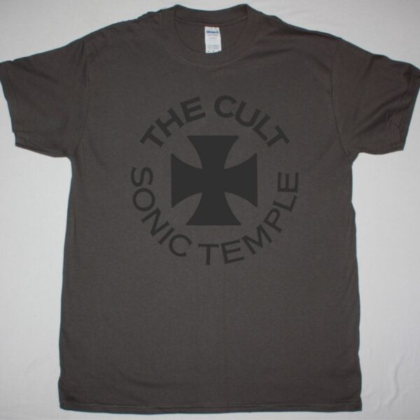 THE CULT SONIC TEMPLE TOUR 89-90 LOGO NEW GREY T-SHIRT