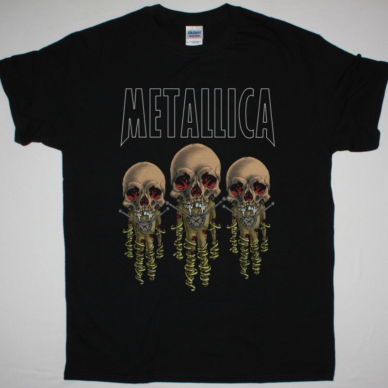 Metallica Fixxxer Pushead Skull Jumbo Image Black T Shirt New Official