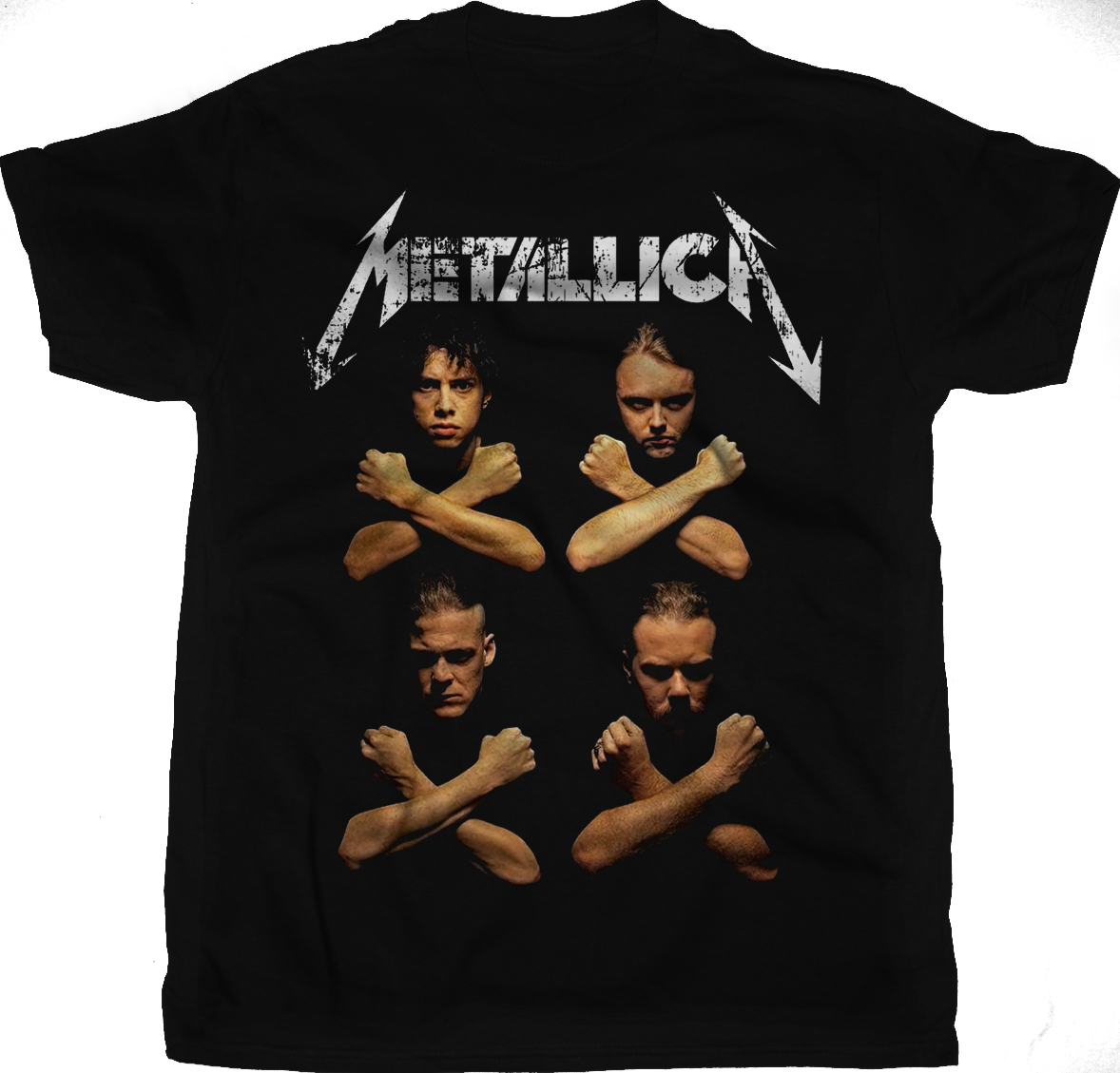 METALLICA CROSSED ARMS NEW BLACK T-SHIRT