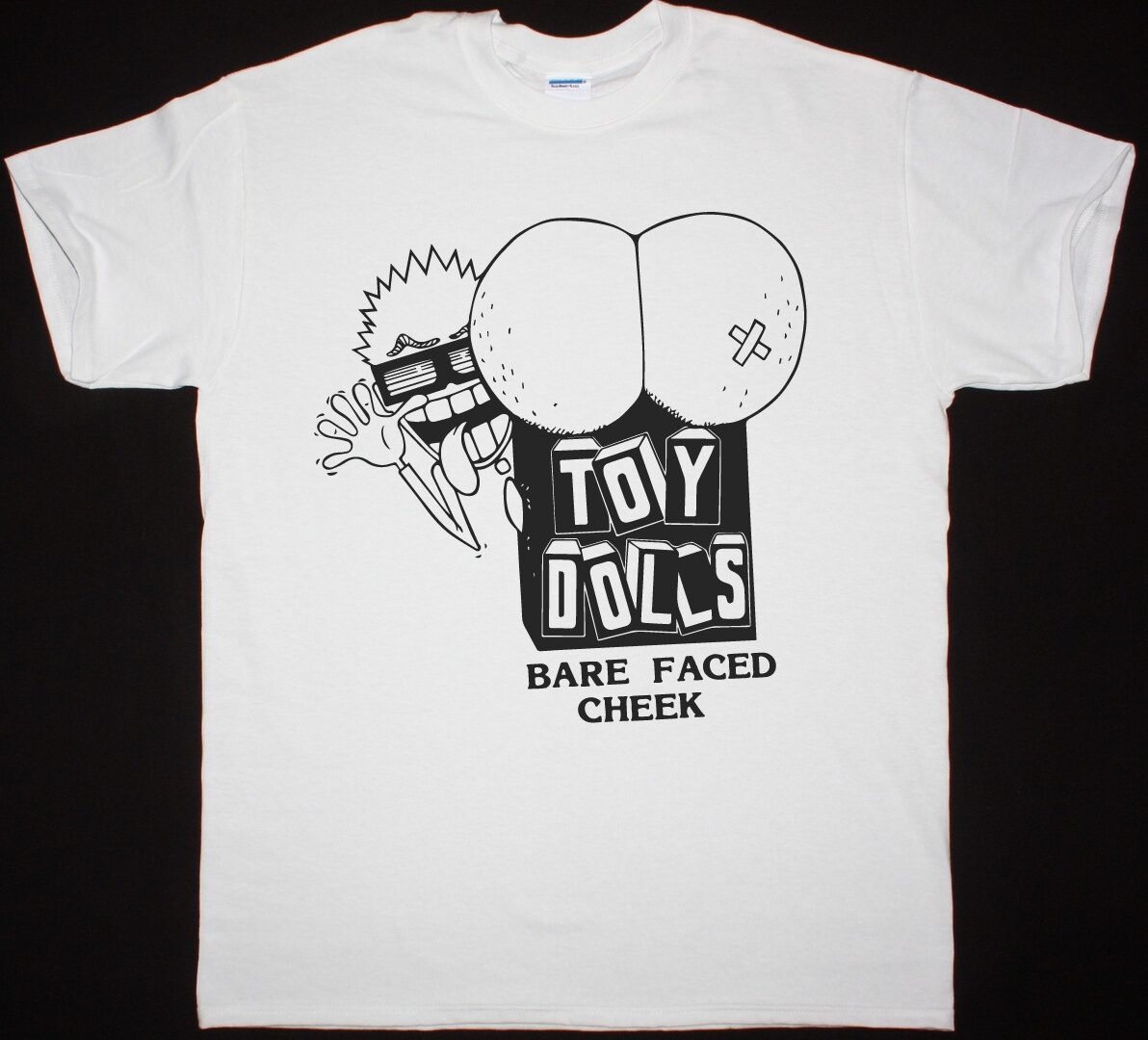 THE TOY DOLLS BARE FACED CHEEK NEW WHITE T SHIRT