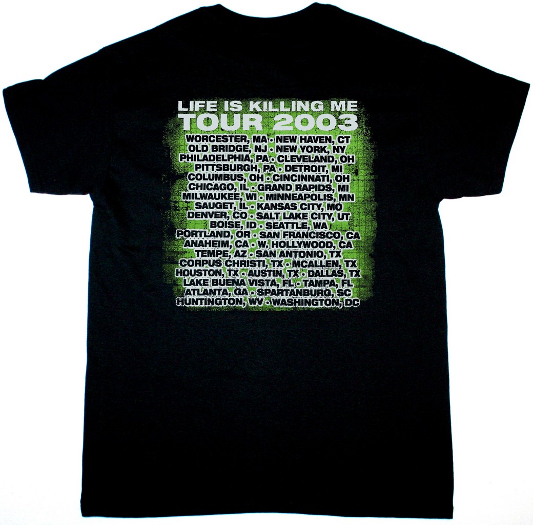 TYPE O NEGATIVE LIFE IS KILLING ME TOUR NEW BLACK T SHIRT - Image 2