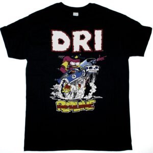 D.R.I. DIRTY ROTTEN IMBECILES REDLINE NEW BLACK T SHIRT