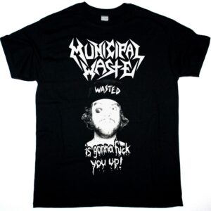 MUNICIPAL WASTE WASTED NEW BLACK T SHIRT
