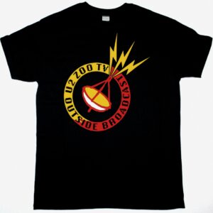 U2 ZOO TV TOUR NEW BLACK T SHIRT