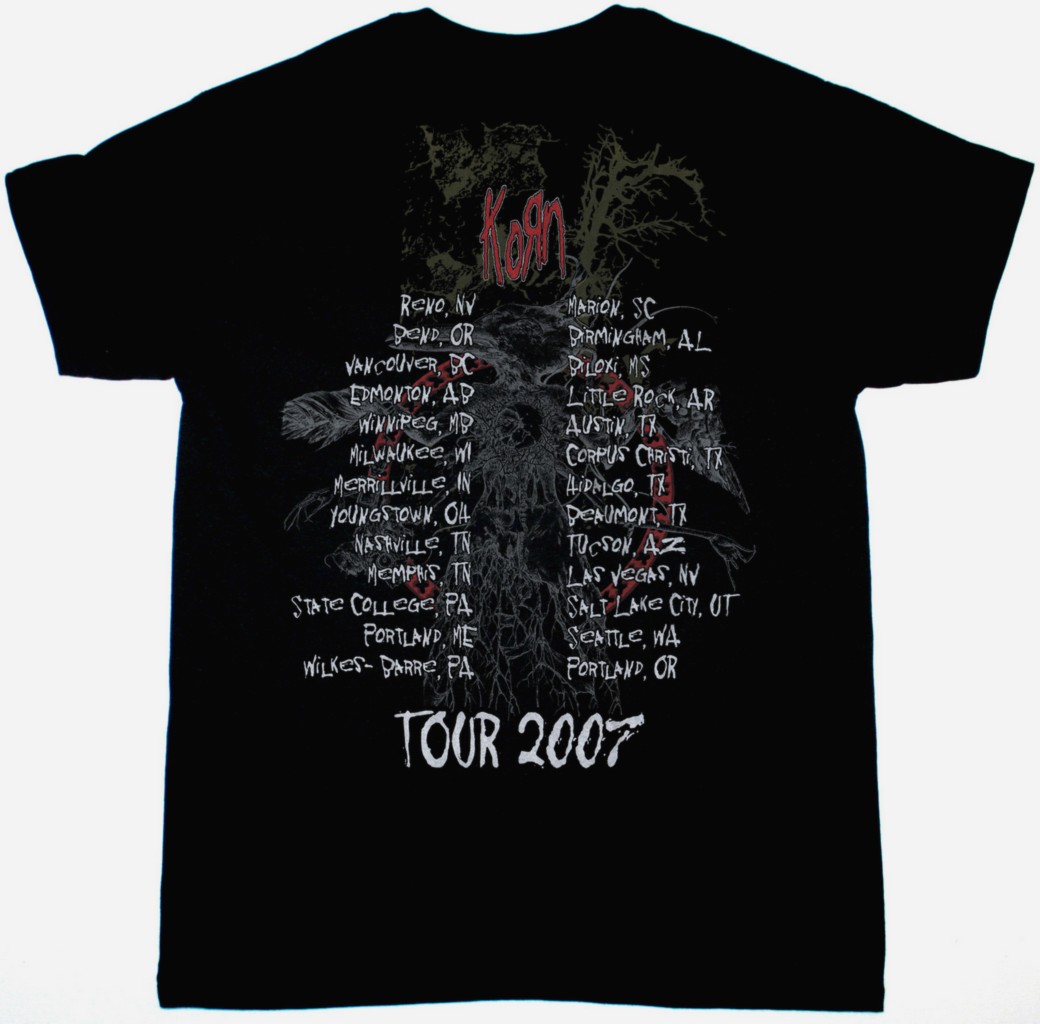 KORN TOUR 2007 NEW BLACK T SHIRT - Image 2