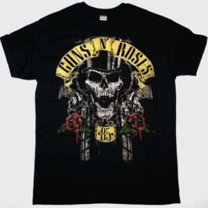 GUNS N ROSES 85 NEW BLACK T SHIRT