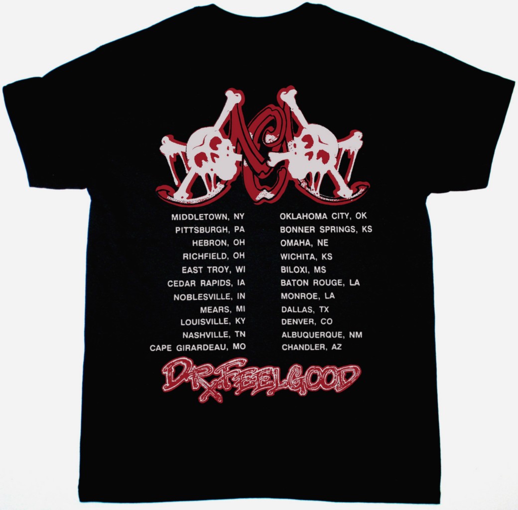 MOTLEY CRUE DR FEELGOOD TOUR NEW BLACK T SHIRT - Image 2