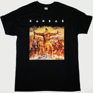 KANSAS KANSAS 1974 NEW BLACK T SHIRT