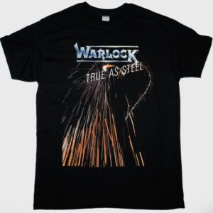 WARLOCK TRUE AS STEEL NEW BLACK T SHIRT