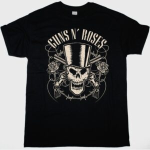 GUNS N ROSES SKULL NEW BLACK T SHIRT