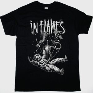 IN FLAMES SPACEMAN NEW BLACK T SHIRT