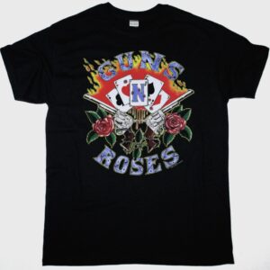GUNS N ROSES TOUR 1991 NEW BLACK T SHIRT