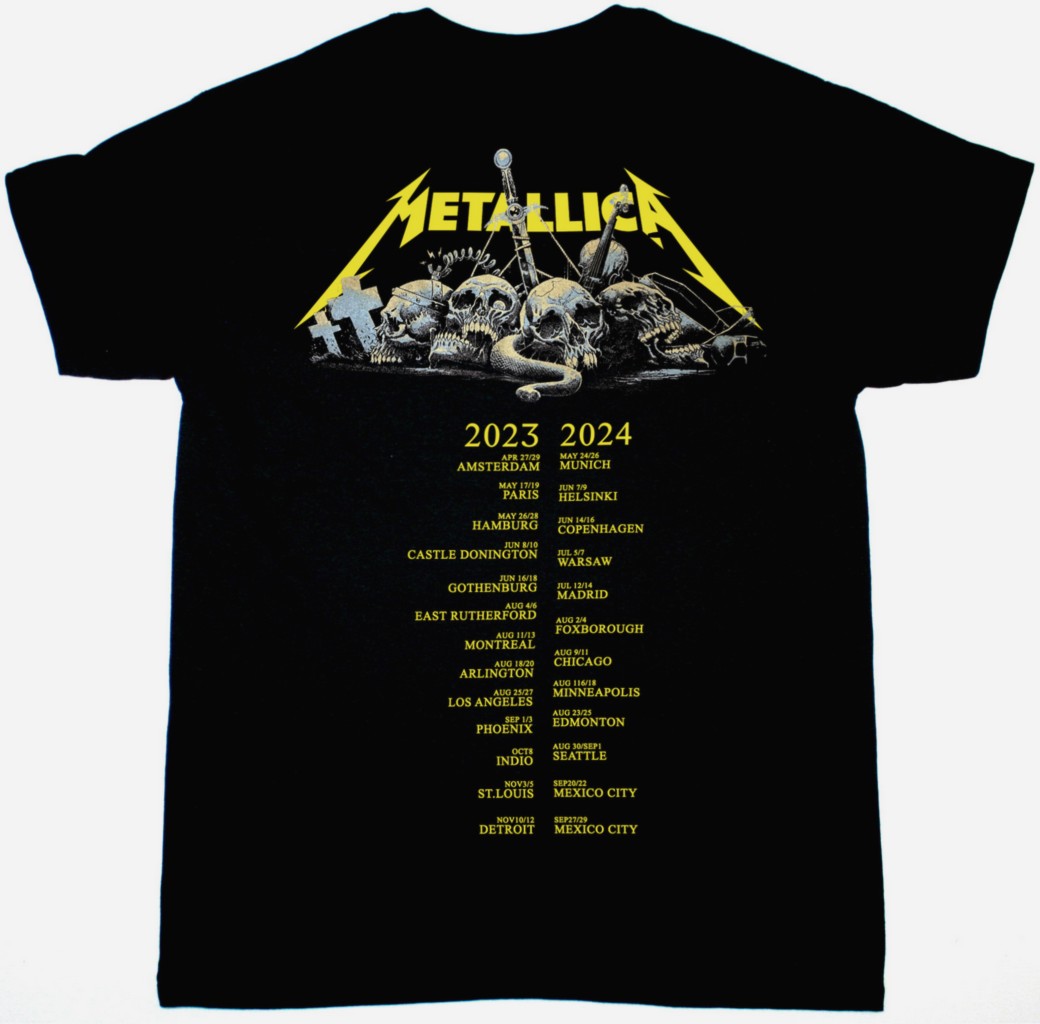 METALLICA 72 SEASONS 2023-2024 TOUR NEW BLACK T SHIRT - Image 2