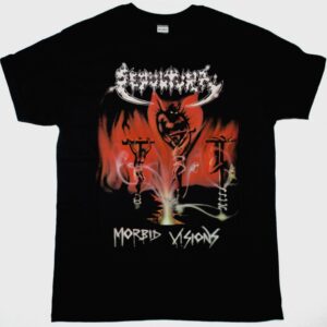 SEPULTURA MORBID VISIONS NEW BLACK T SHIRT