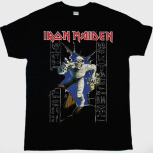 IRON MAIDEN POWERSLAVE WORLD SLAVERY TOUR NEW BLACK T SHIRT