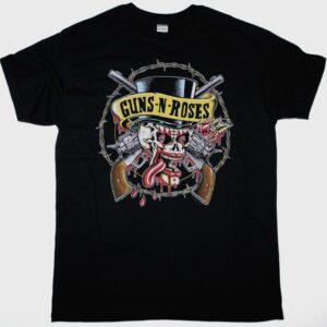 GUNS N ROSES SKULL NEW BLACK T SHIRT