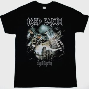 ICED EARTH DYSTOPIA WORLD TOUR 2011-2012 NEW BLACK T SHIRT